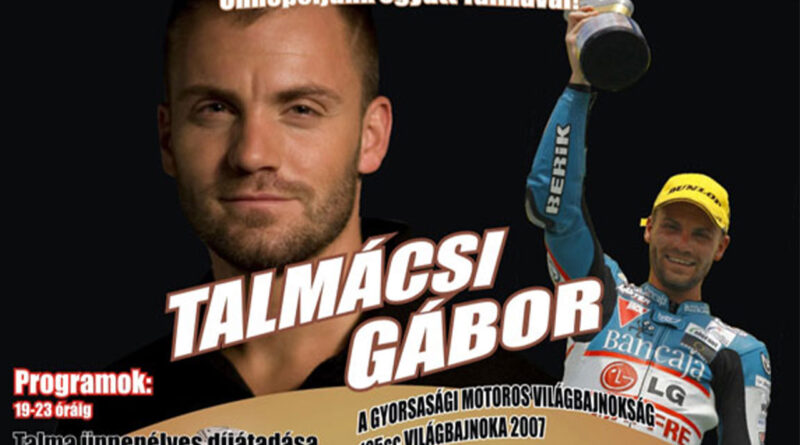 Talmácsi Gábor világbajnok 125 ccm-es kategóriában 2007 november 8.