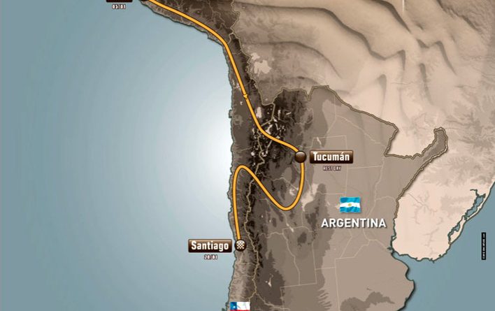 2013 Dakar Rally route map