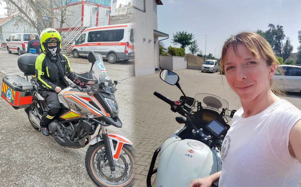 Magda Krisztina mentőmotoros lány