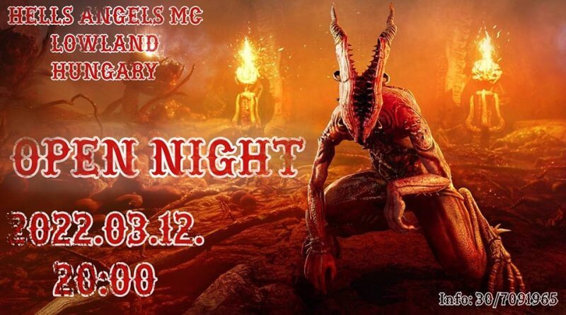 Hell Angels MC Lowland Hungary open Night 2022 március 12