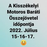 Kisszékelyi motoros baráti összejövetel