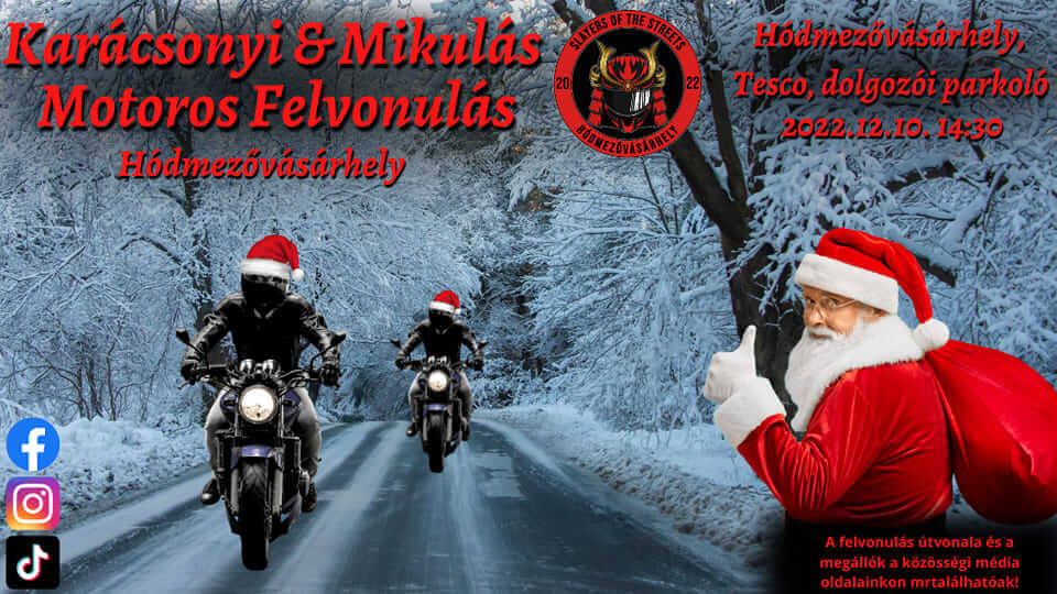 Karácsonyi motoros felvonulás