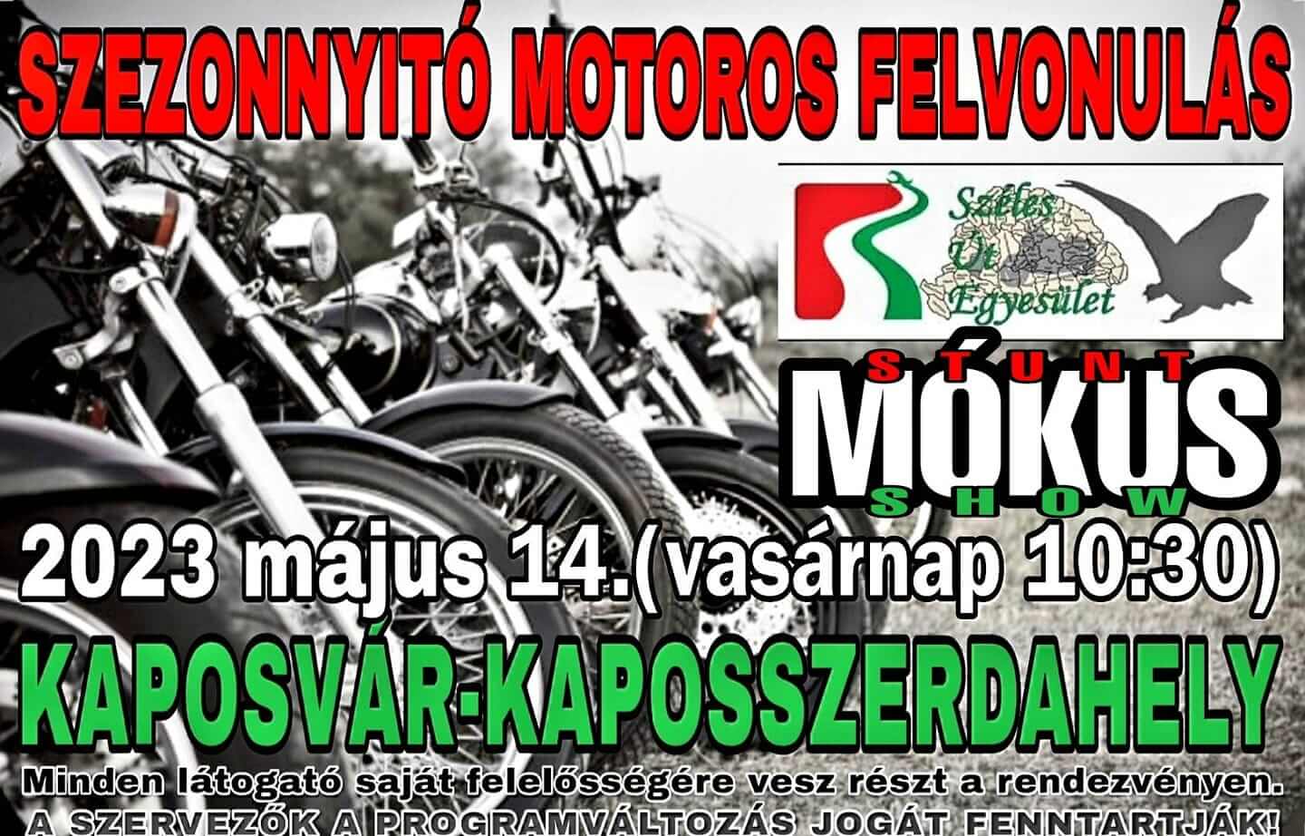 Szezonnyitó motoros felvonulás