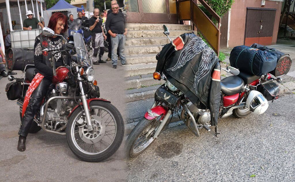 Pálfiné Fekete Mária motoros csaj, csajok a motoron