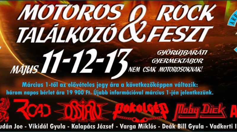 XX. Jótékonysági Motoros Találkozó és Rockfesztivál Győrújbaráti Gyermek Tábor 2023