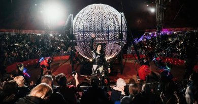 Kizuhant a halálgömbből a Magyar Nemzeti Cirkusz szolnoki előadásán Alice