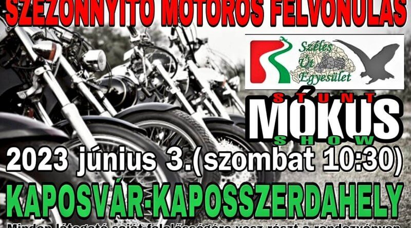 Motoros felvonulás Kaposvár Wass Albert utca, Kaposvár 7400, Magyarország