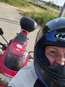 Dzsupin Krisztina motoros jogosítvány szerzés kalandok