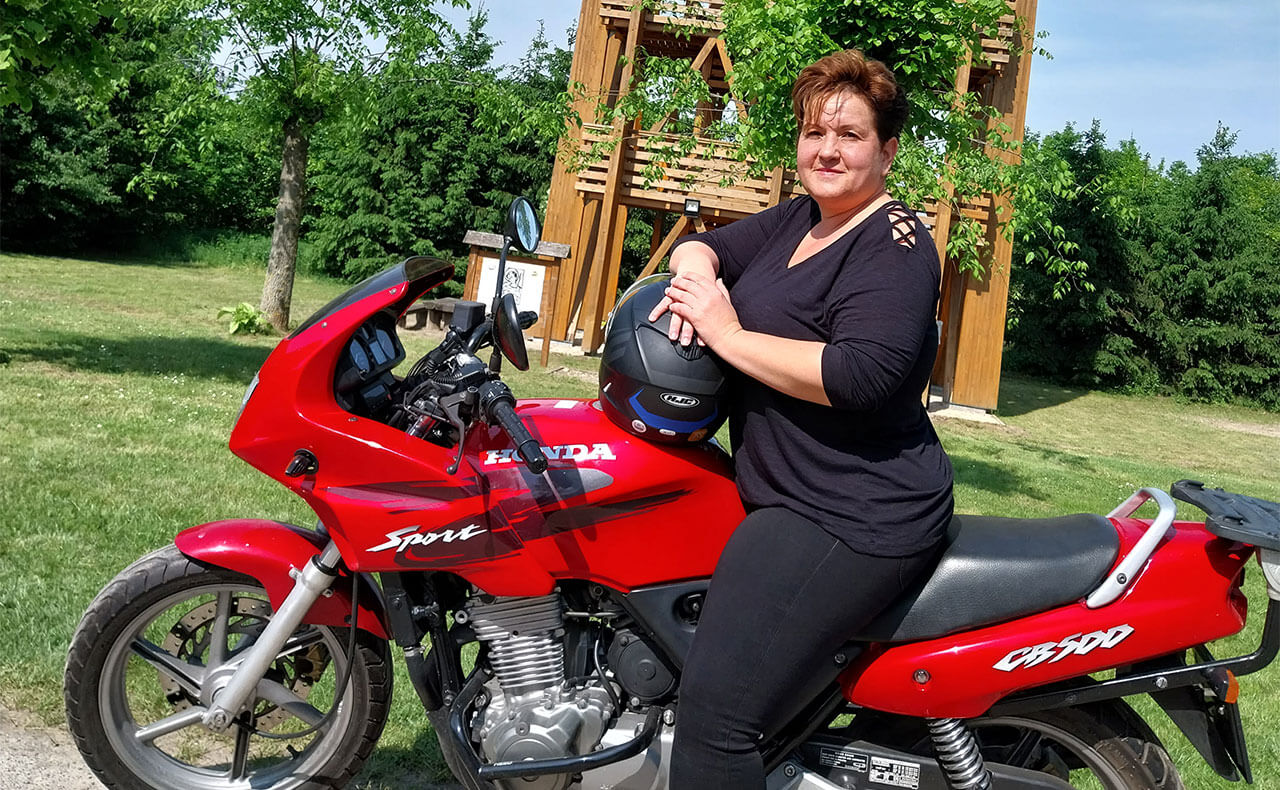 Dzsupin Krisztina motoros jogosítvány szerzés kalandok