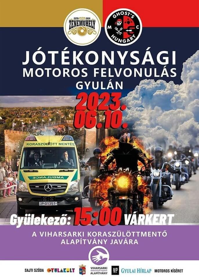 Jótékonysági motoros felvonulás a Viharsarki Koraszülöttmentő Alapítvány javára