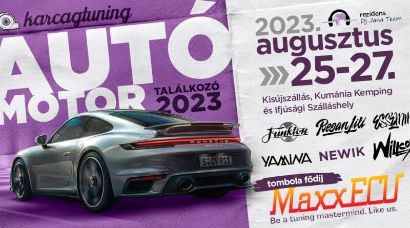 AUG. 25., 8:00 – AUG. 27., 11:00 VI. Karcagtuning Autó-Motor találkozó 2023 Kumánia Kisújszállási Gyógy- és Strandfürdő