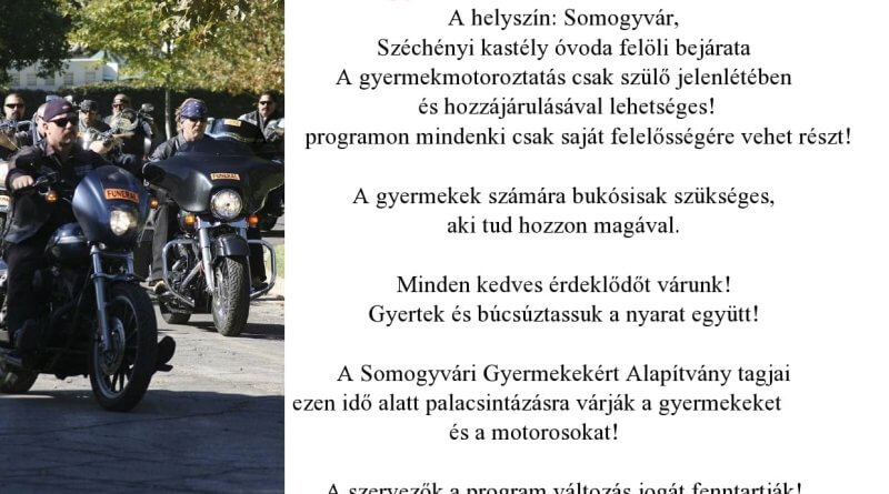 Széles Út egyesület Gyermekmotoroztatás 2023 augusztus 26