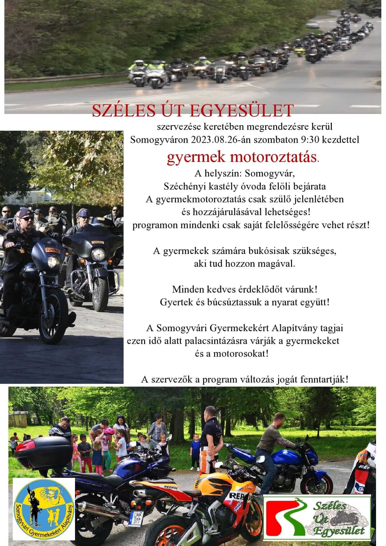 Gyermek motoroztatás