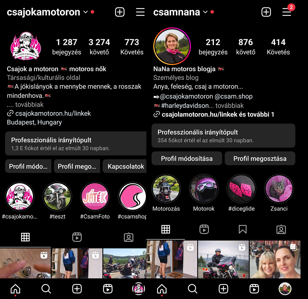 Csajokamotoron csamnana instagram profil