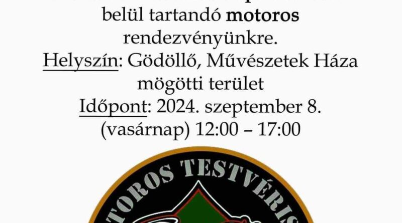 Gödöllői Belvárosi Napok Motoros rendezvény 2024 szeptember 8.