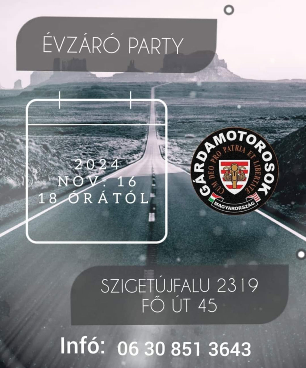 Gárdamotorosok évzáró party