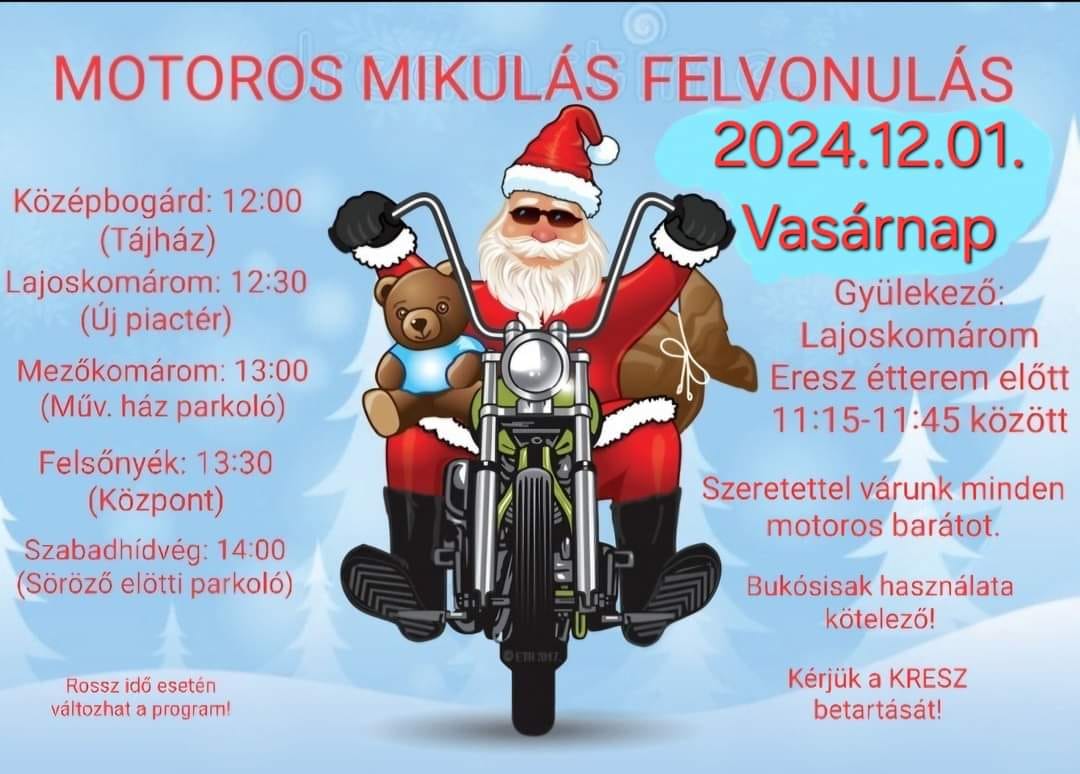 Motoros Mikulás Felvonulás