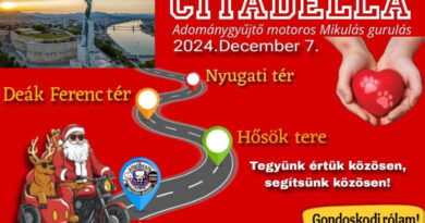 Citadellás Jótékonysági Motoros Mikulás felvonulás 2024 december 7.