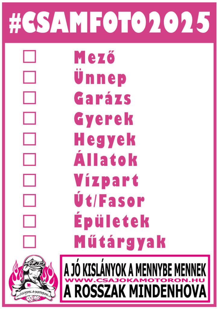 #CSAMFOTO2025 ellenőrzőlista még nem vagy lekésve semmiről! Gyere és játssz!