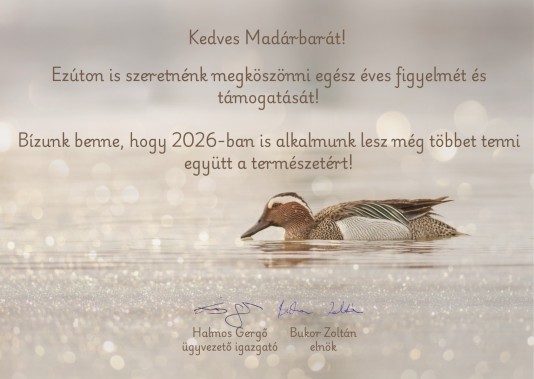 magyar madartani egyesulet karacsony 2025