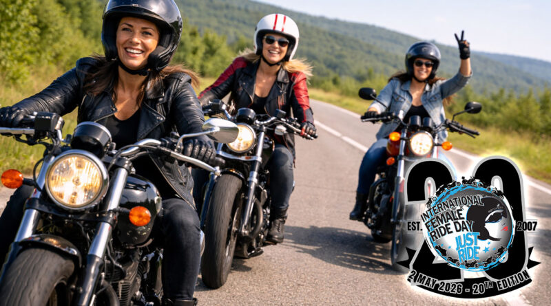 Elkészült a 20. Nemzetközi Női Motoros Nap® 2026 hivatalos logója és a limitált pólók