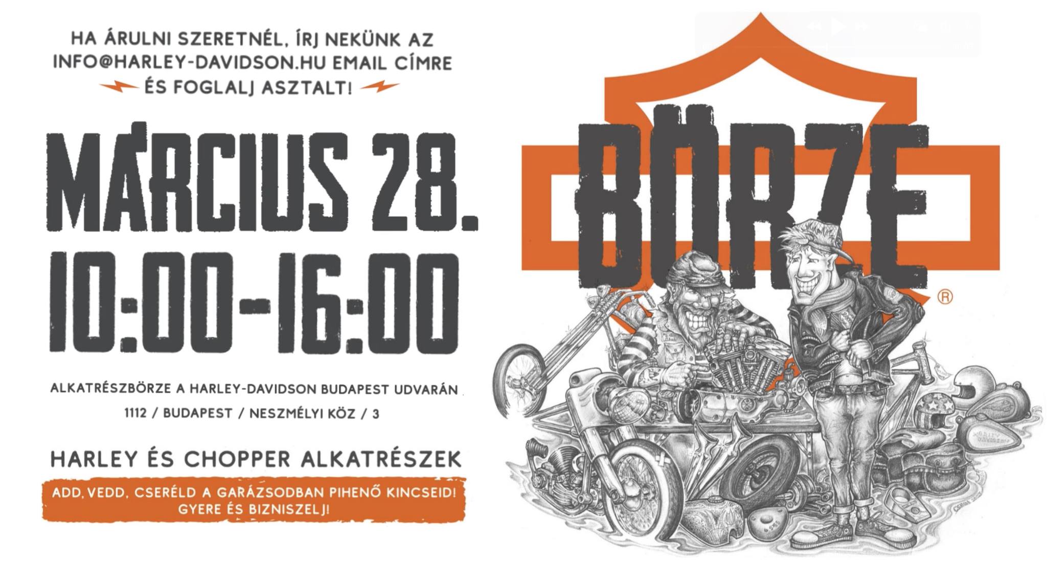 Alkatrészbörze a Harley-Davidson Budapestnél