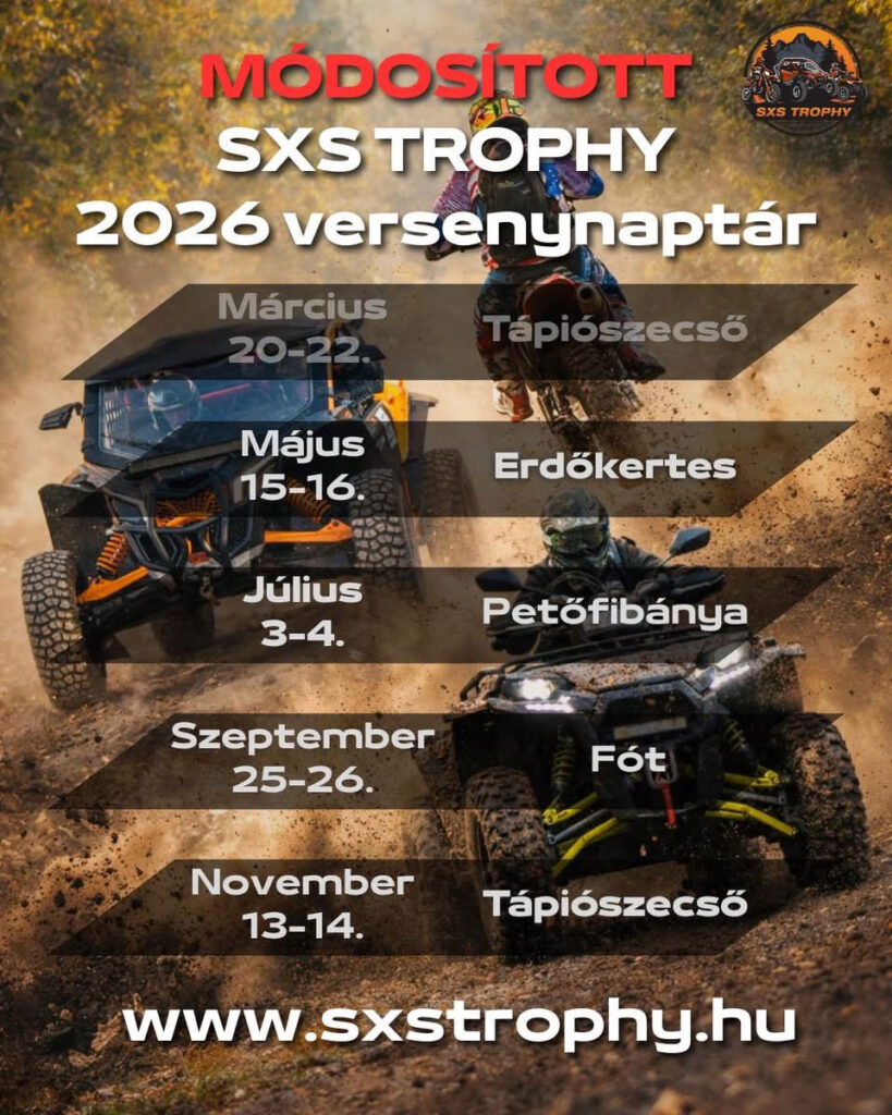 SX Trophy 2026 versenynaptár