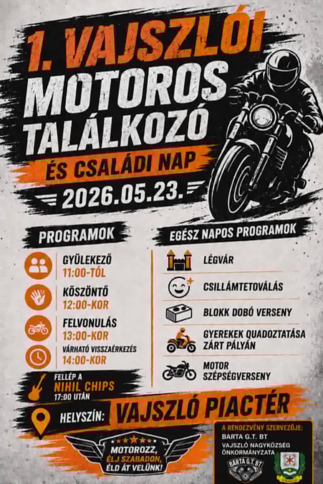 I. Vajszlói Motoros Találkozó és Családi nap