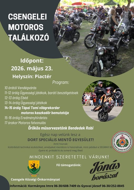 Csengelei Motoros Találkozó 2026